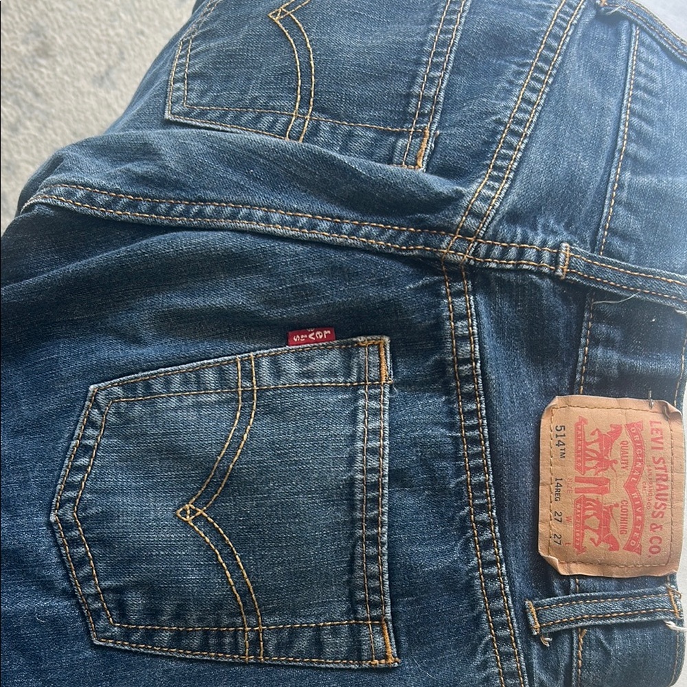 NWOT Levi's Blue Straight Jeans with Classic Stitching